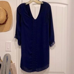 Navy 3/4 sleeve dress